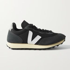 Veja Rio Branco leather-trimmed suede and mesh sneakers Size 10